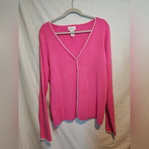 Pink Chadwicks‎ Women's Cardigan & Tank Set XL Legally Blonde Barbie 90s Preppy